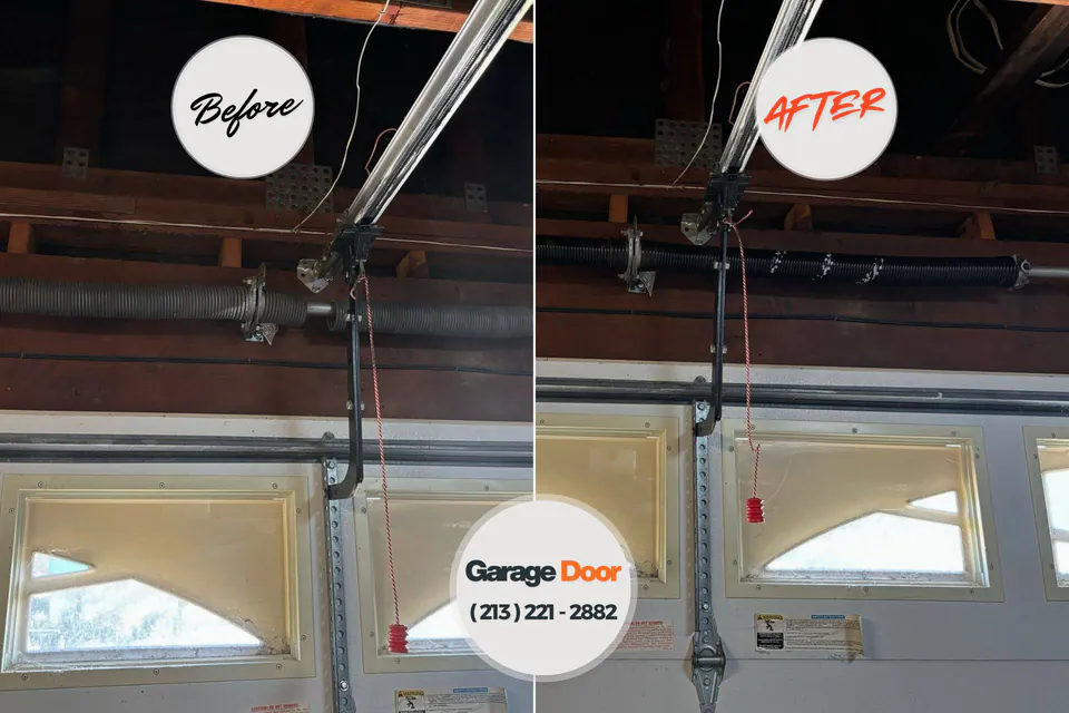 Before and after: garage door repair 34653